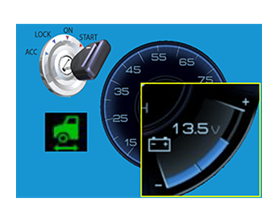 Graphic of International Trucks EMV power indicator