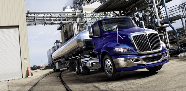 International Trucks blue RH Series Tanker Truck