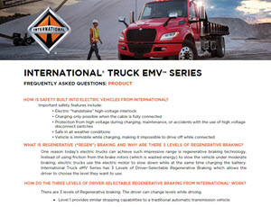 International Truck product FAQ's